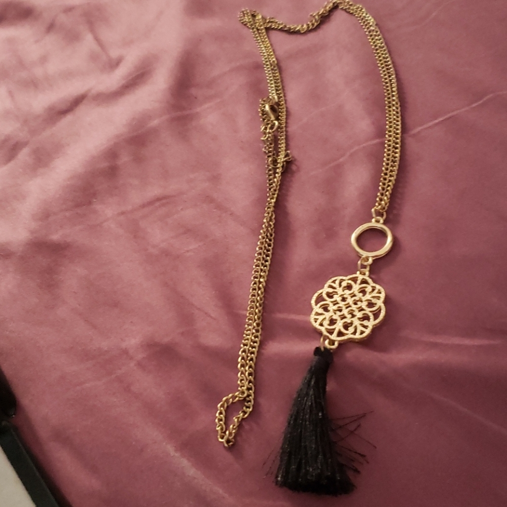 Long tassel necklace